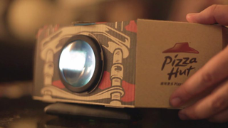 Introducing “Blockbuster Box,” the Pizza Hut box that turns into a film projector